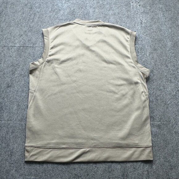 Texas A&M Aggies Nike Sweater Vest Men M Beige Knit Performance Pullover V-Neck - Picture 8 of 12